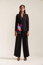 Load image into Gallery viewer, Black High Low Bloom Blazer Co-ord
