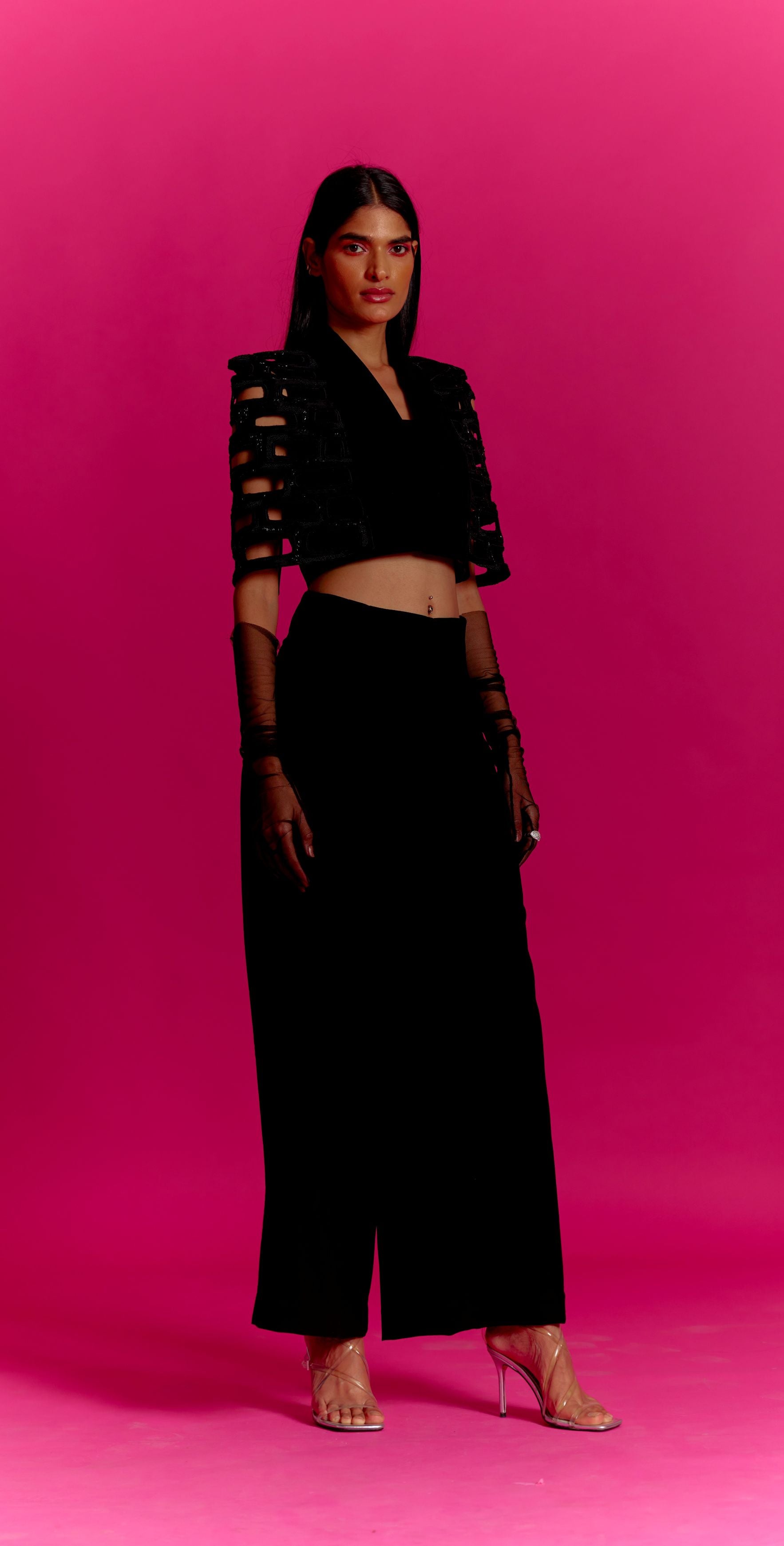 Bricks Cut-out Cape Style Jacket Co-ord