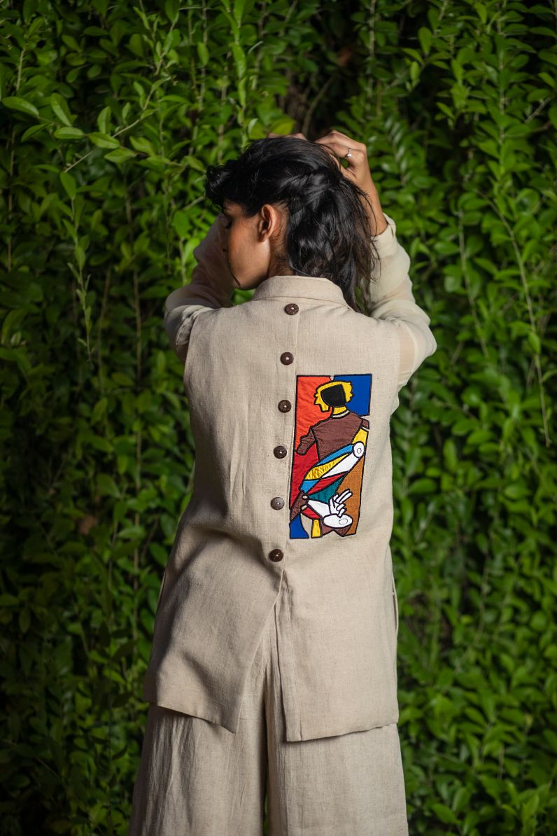 BRITISH RAJ JACKET WITH TROUSERS AND GEORGETTE SHIRT