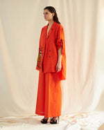 Load image into Gallery viewer, ORANGE LINEN FACE OVERSIZED CO-ORD SET
