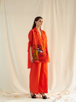 Load image into Gallery viewer, ORANGE LINEN FACE OVERSIZED CO-ORD SET
