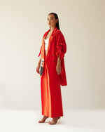 Load image into Gallery viewer, ORANGE LINEN HAND OVERSIZED CO-ORD SET
