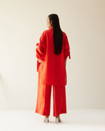 Load image into Gallery viewer, ORANGE LINEN HAND OVERSIZED CO-ORD SET
