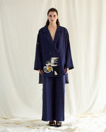 Load image into Gallery viewer, BLUE LINEN HAND OVERSIZED CO-ORD SET
