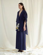 Load image into Gallery viewer, BLUE LINEN HAND OVERSIZED CO-ORD SET
