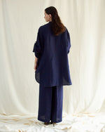 Load image into Gallery viewer, BLUE LINEN HAND OVERSIZED CO-ORD SET
