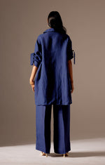 Load image into Gallery viewer, Blue Linen Hand Jacket Co-ord
