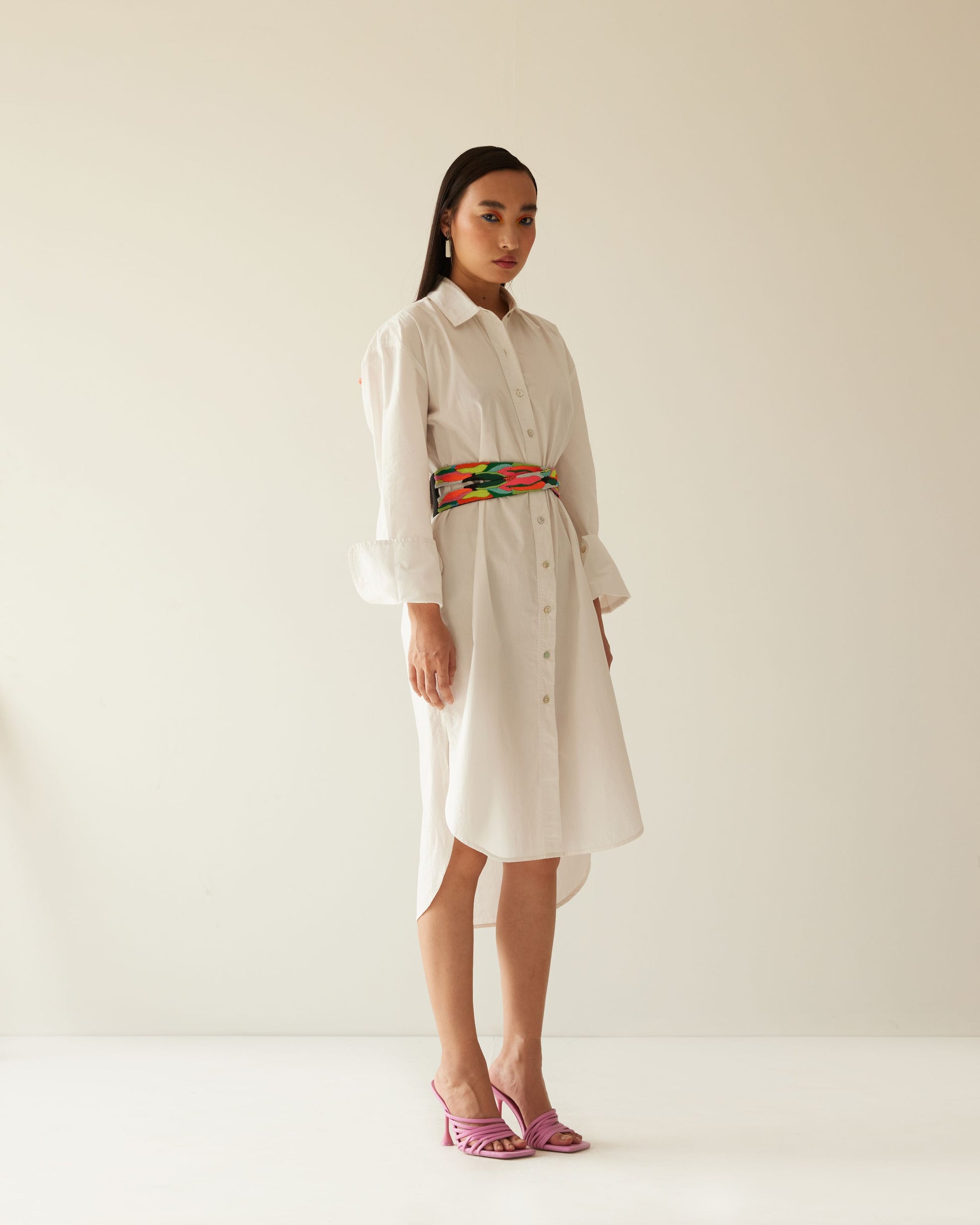 OFF WHITE SHIRT WITH PAINT STAIN BELT