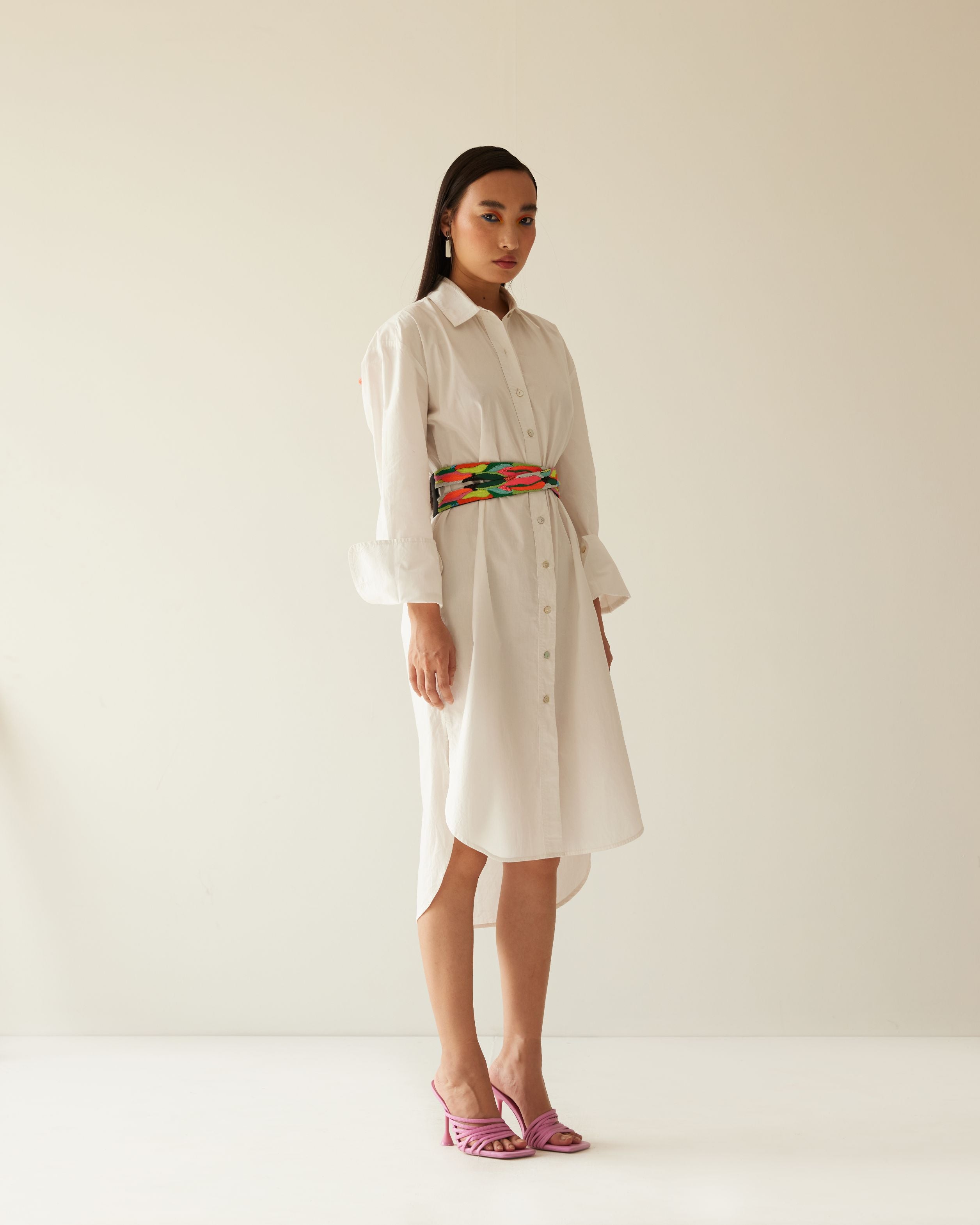 OFF WHITE SHIRT WITH PAINT STAIN BELT