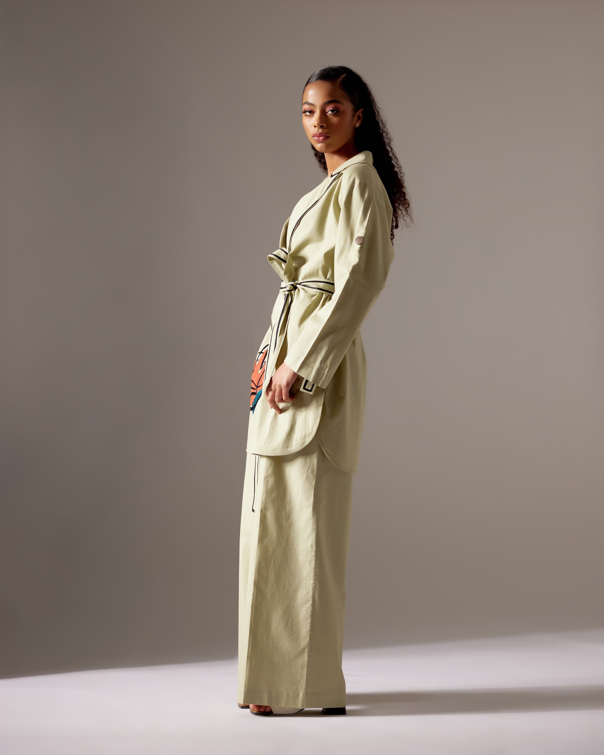 OPEN HAND LINEN OVERSIZED JACKET CO-ORD