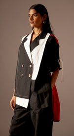 Load image into Gallery viewer, Poker Linen Oversized Jacket Co-ord
