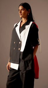 Poker Linen Oversized Jacket Co-ord