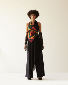 S.H. RAZA ONE SIDED DRAPE JACKET CO-ORD SET