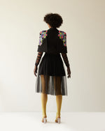 Load image into Gallery viewer, BUILDING RAISED SHOULDER CROPPED JACKET WITH SKIRT CO-ORD SET
