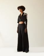 Load image into Gallery viewer, BUILDING RAISED SHOULDER CROPPED JACKET WITH TROUSER CO-ORD SET
