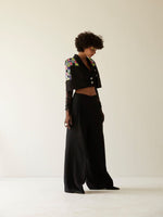 Load image into Gallery viewer, BUILDING RAISED SHOULDER CROPPED JACKET WITH TROUSER CO-ORD SET
