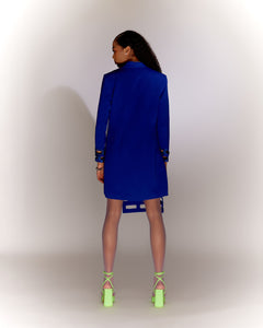 Blue Bricks Cut-out Jacket Dress