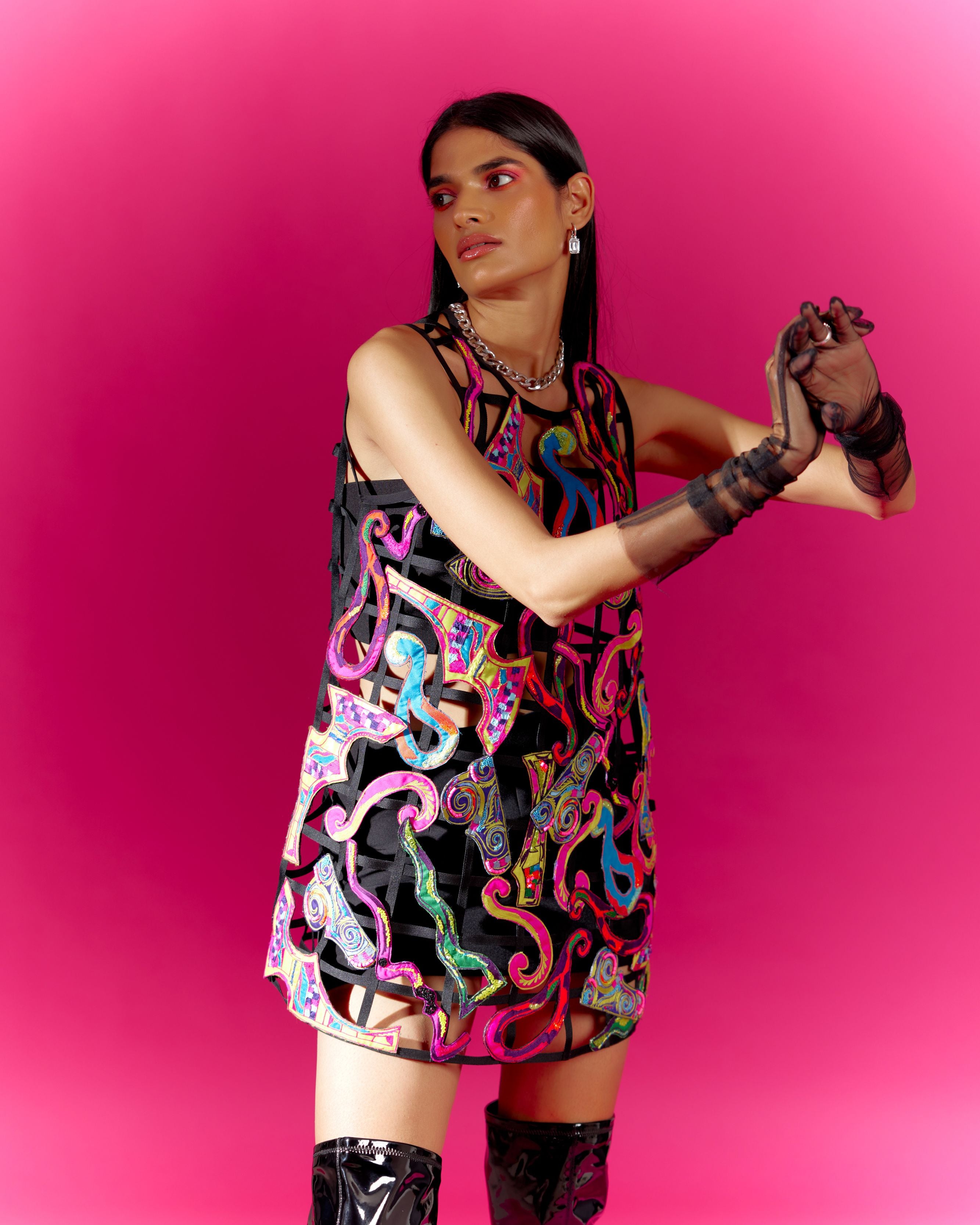 Blurry Eyes Trippy Vibes Dress