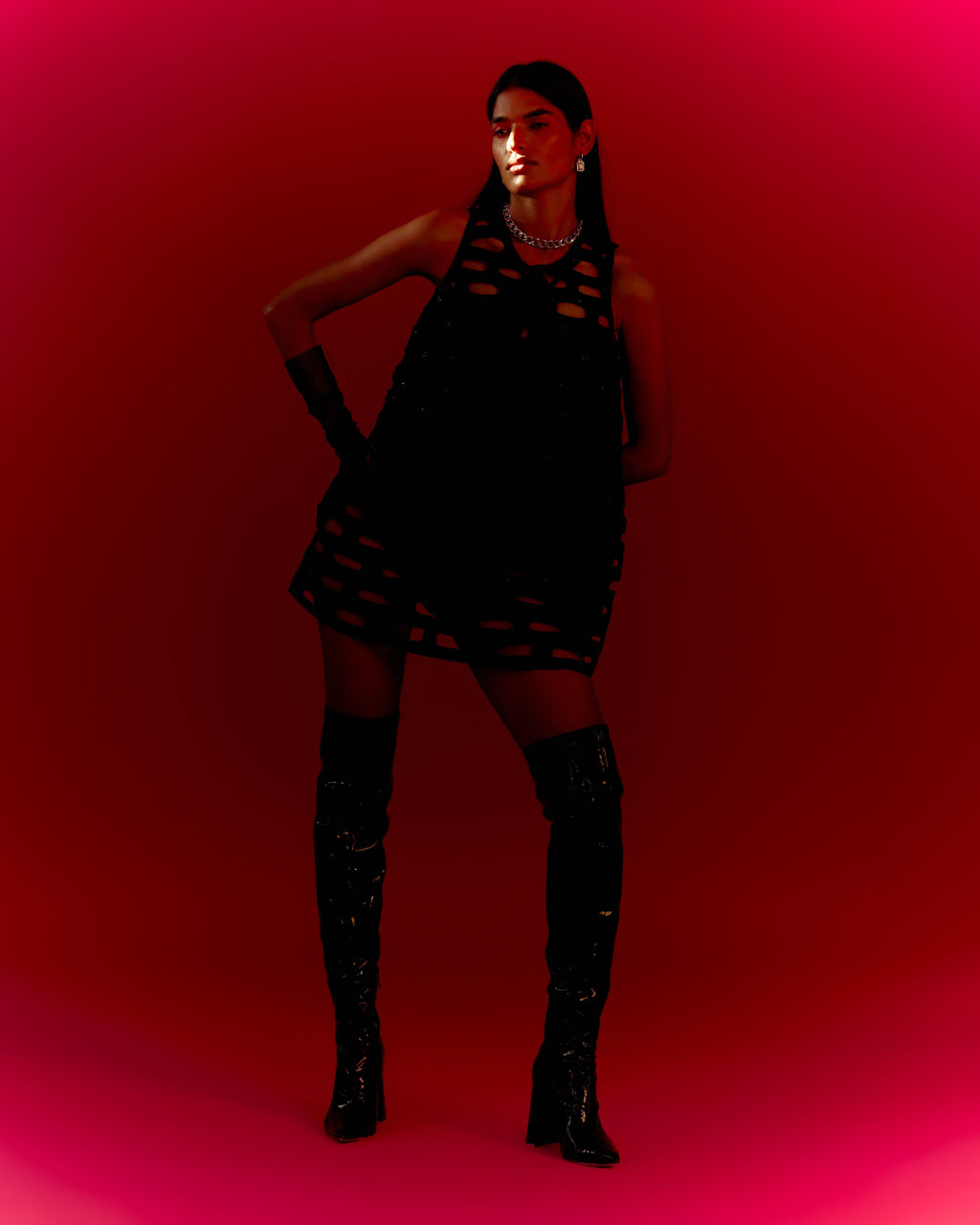Bricks Cut-out Dress