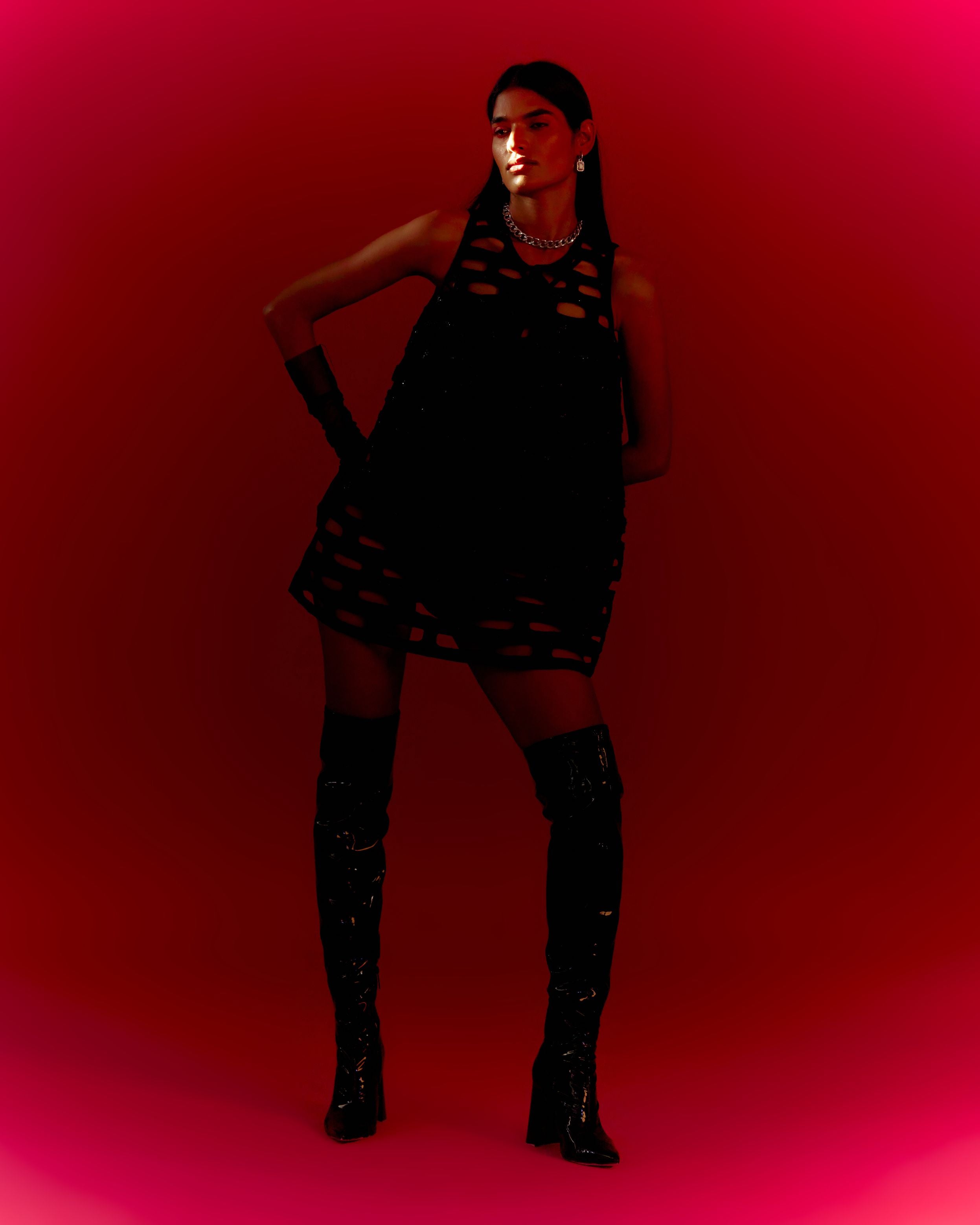 Bricks Cut-out Dress