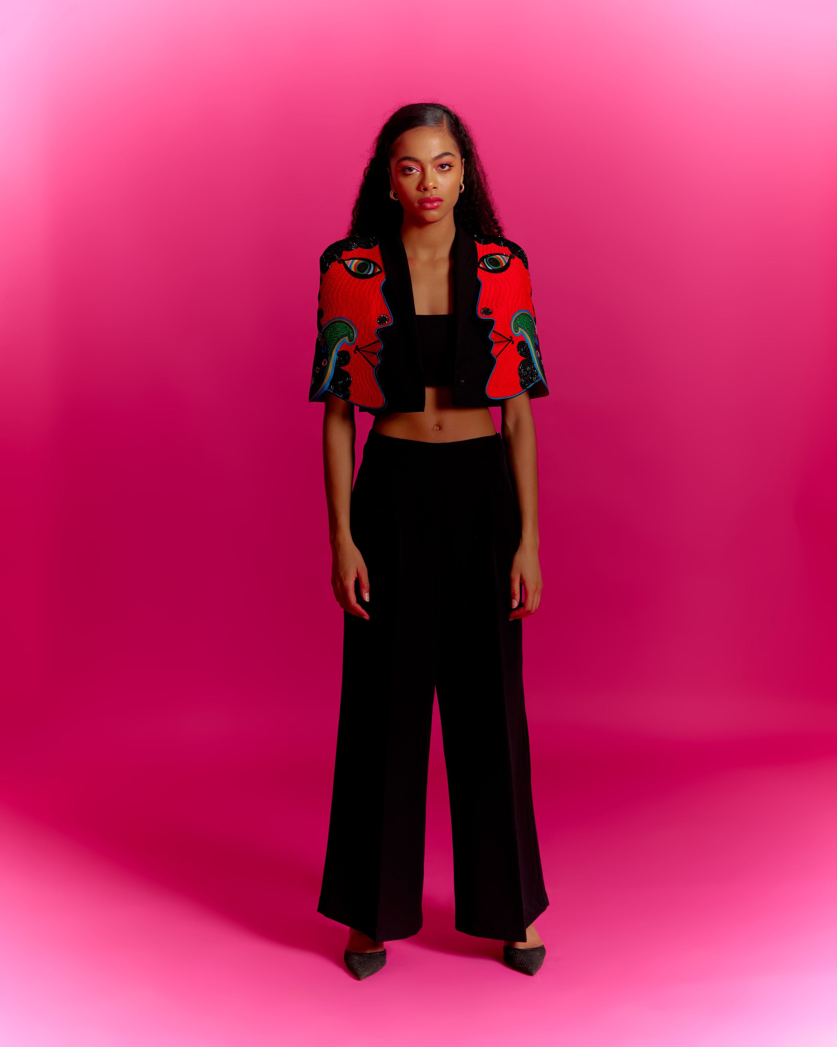 2 Face Red Jacket Co-ord