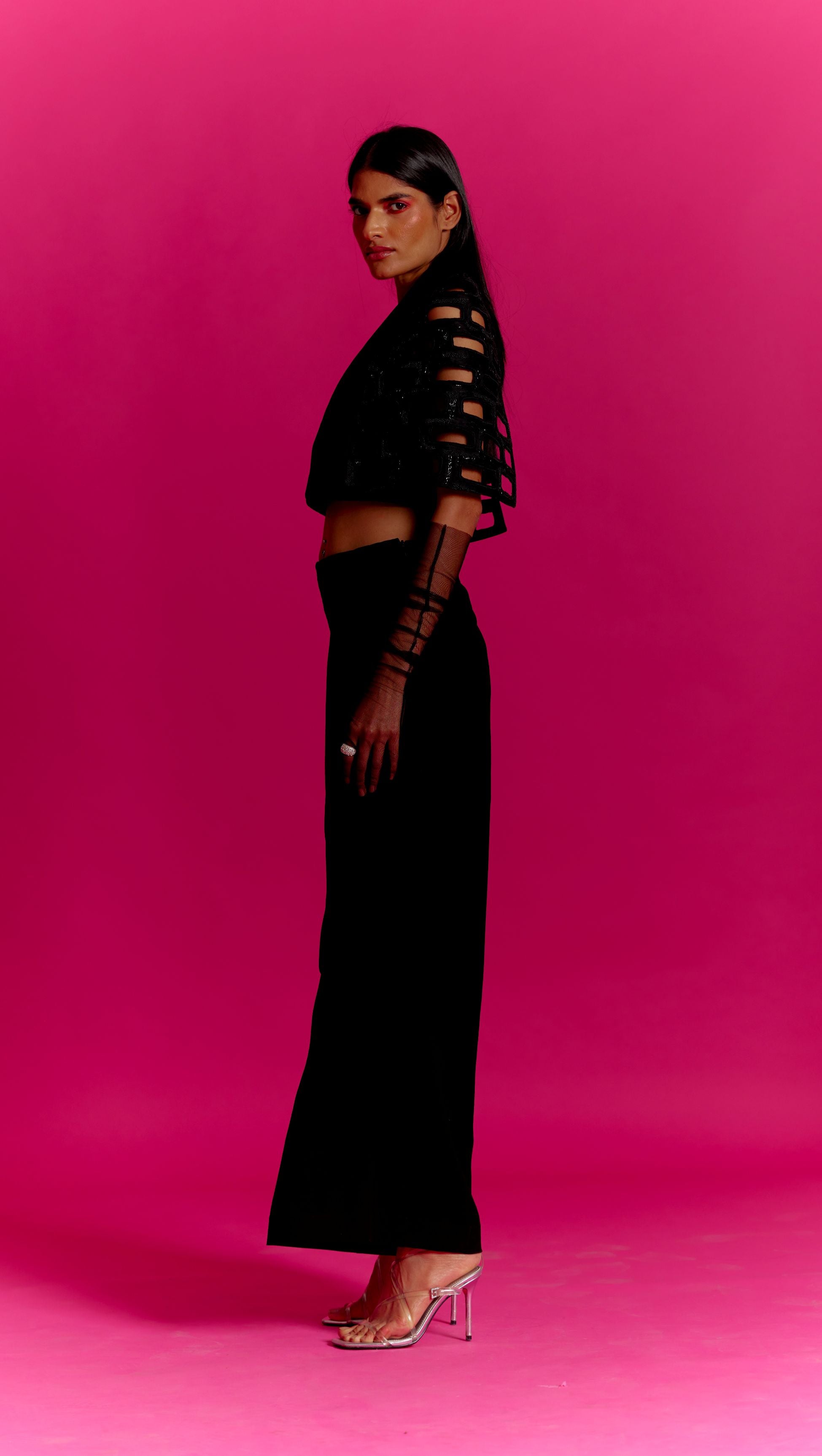 Bricks Cut-out Cape Style Jacket Co-ord