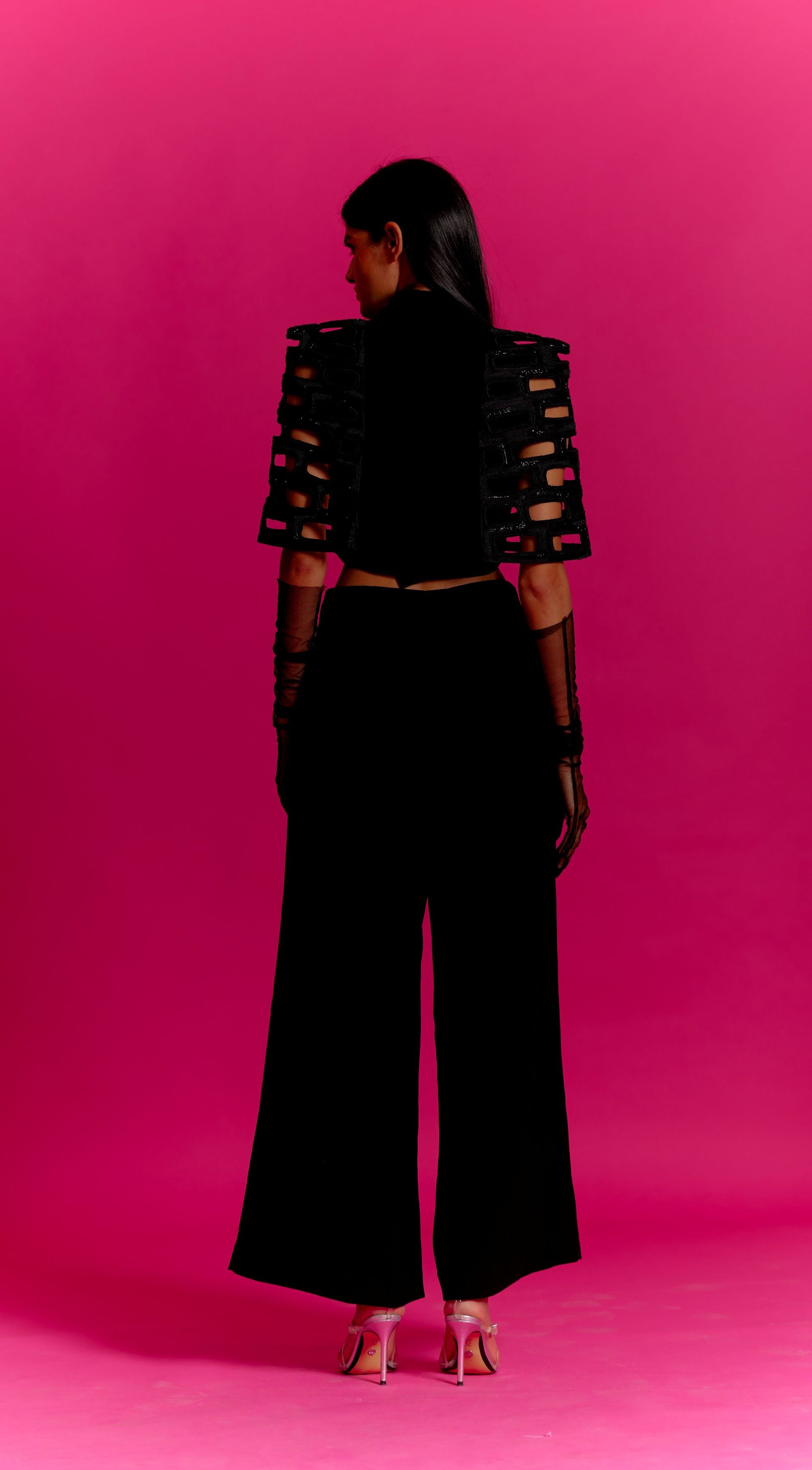 Bricks Cut-out Cape Style Jacket Co-ord