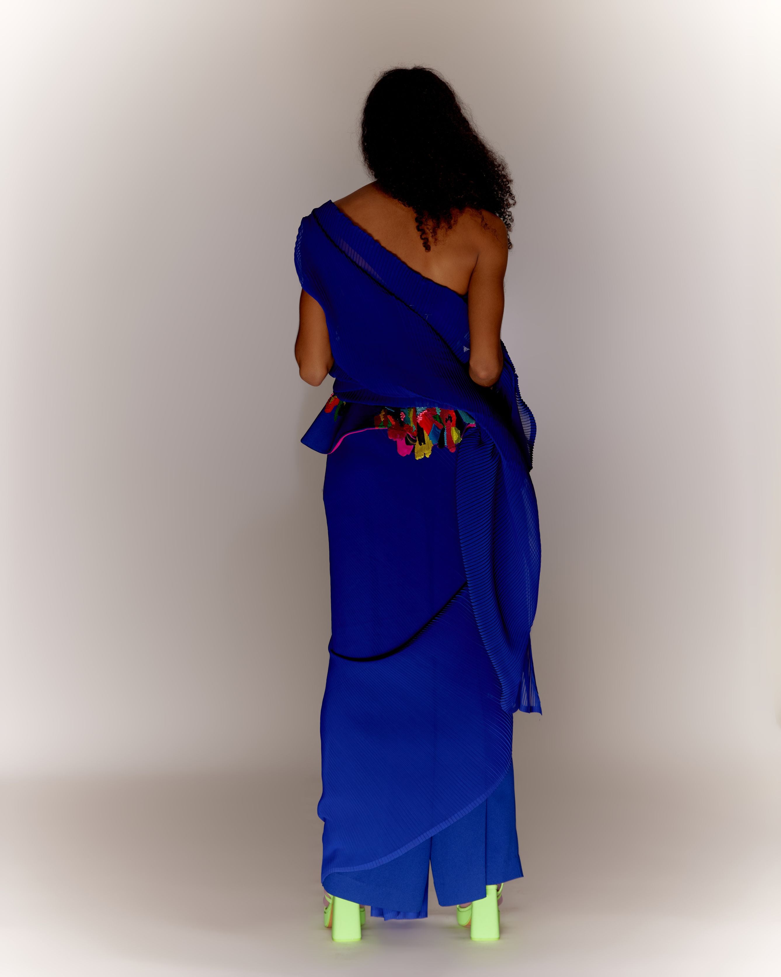 Paint Stain Saree Drape Co-ord