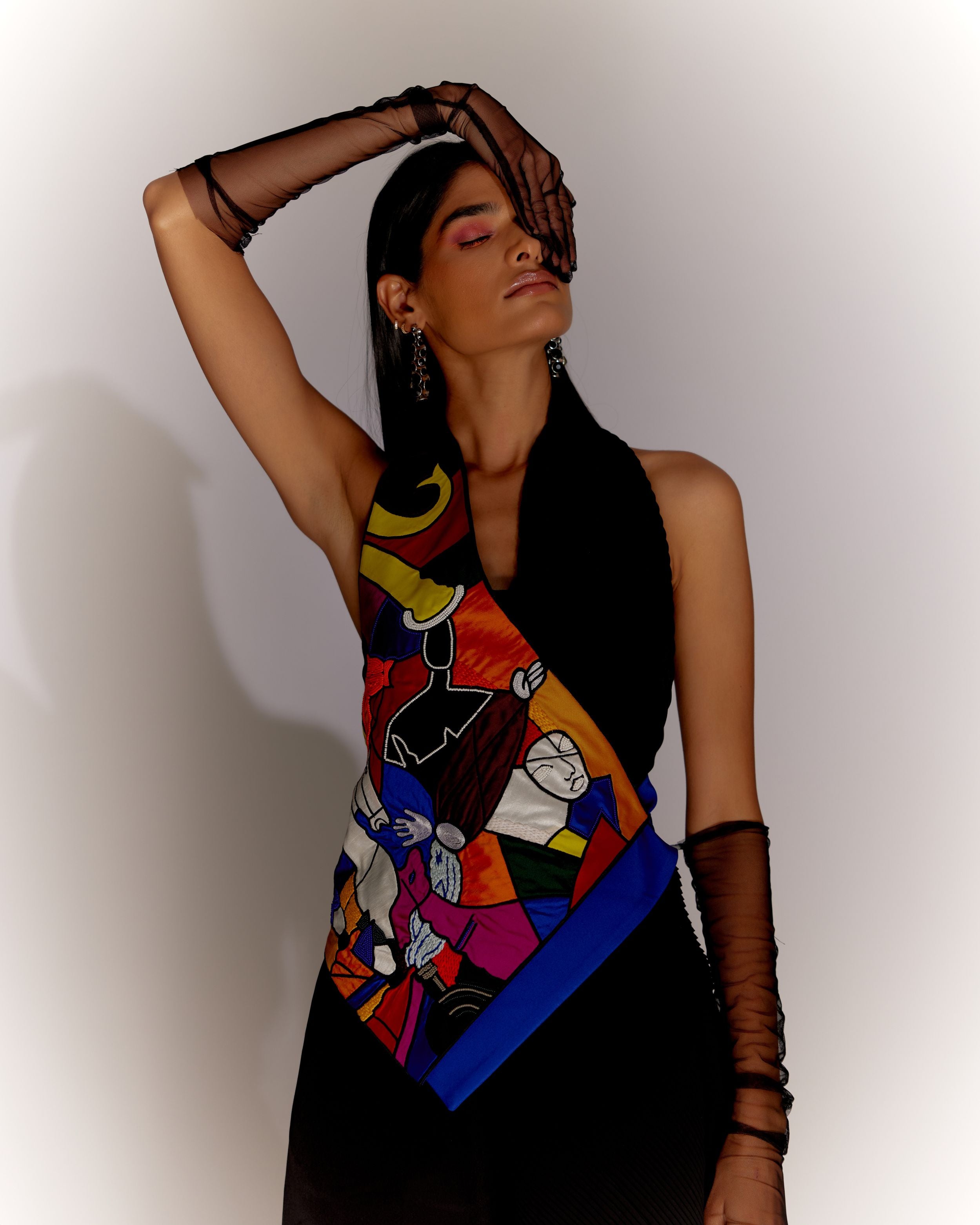 M.F. Hussain Drape Jacket Co-ord