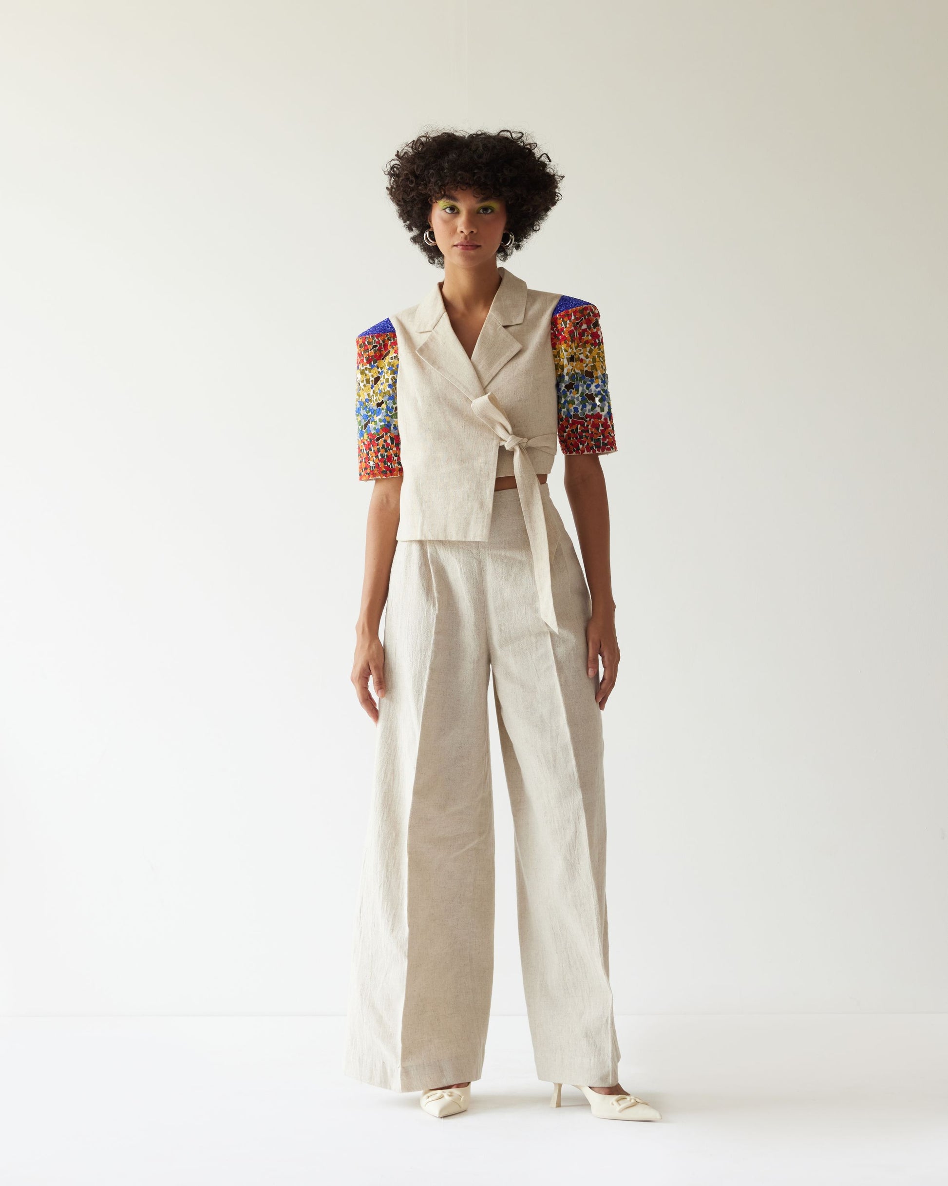 FLOWER VALLEY OVERLAP JACKET CO-ORD SET