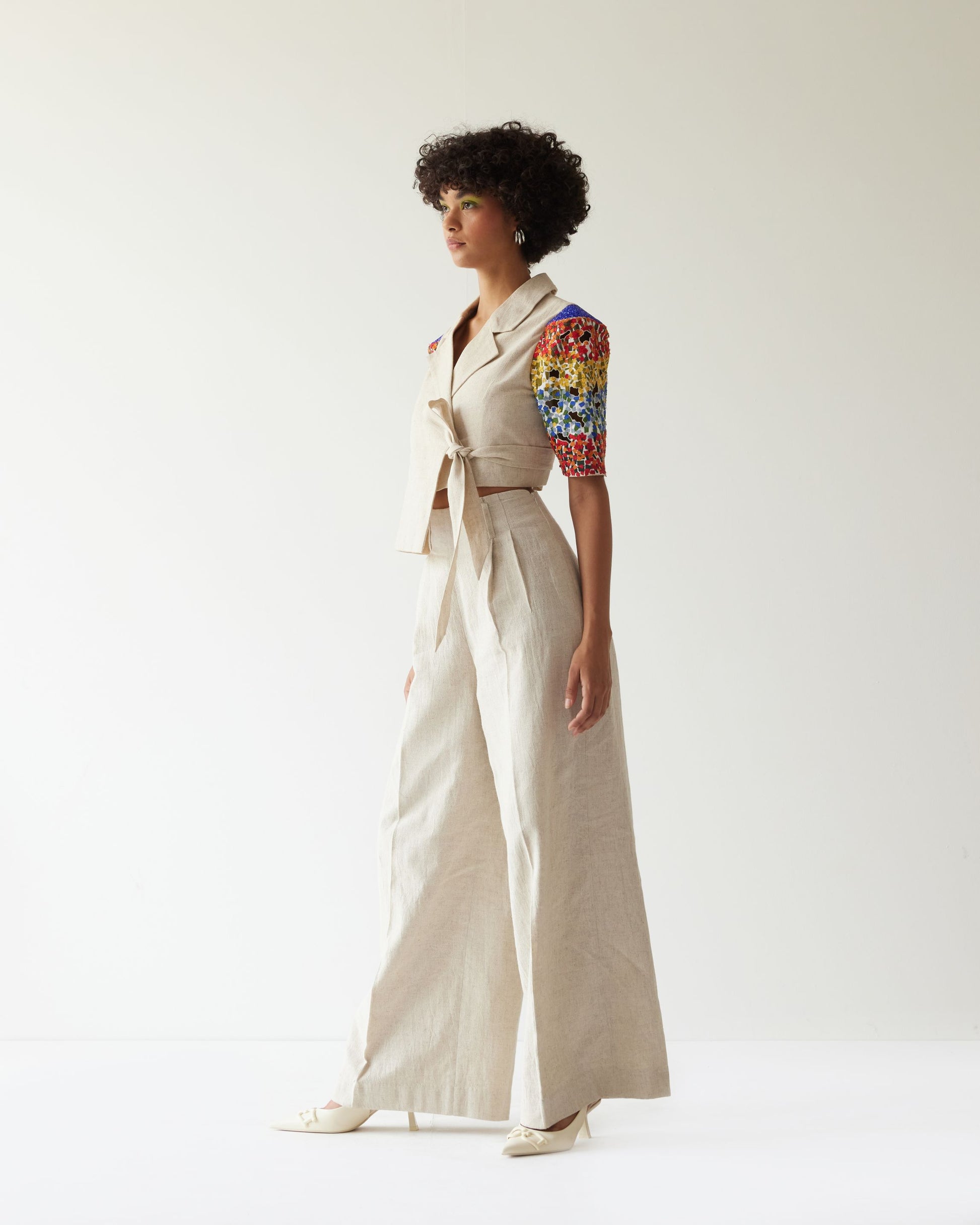 FLOWER VALLEY OVERLAP JACKET CO-ORD SET