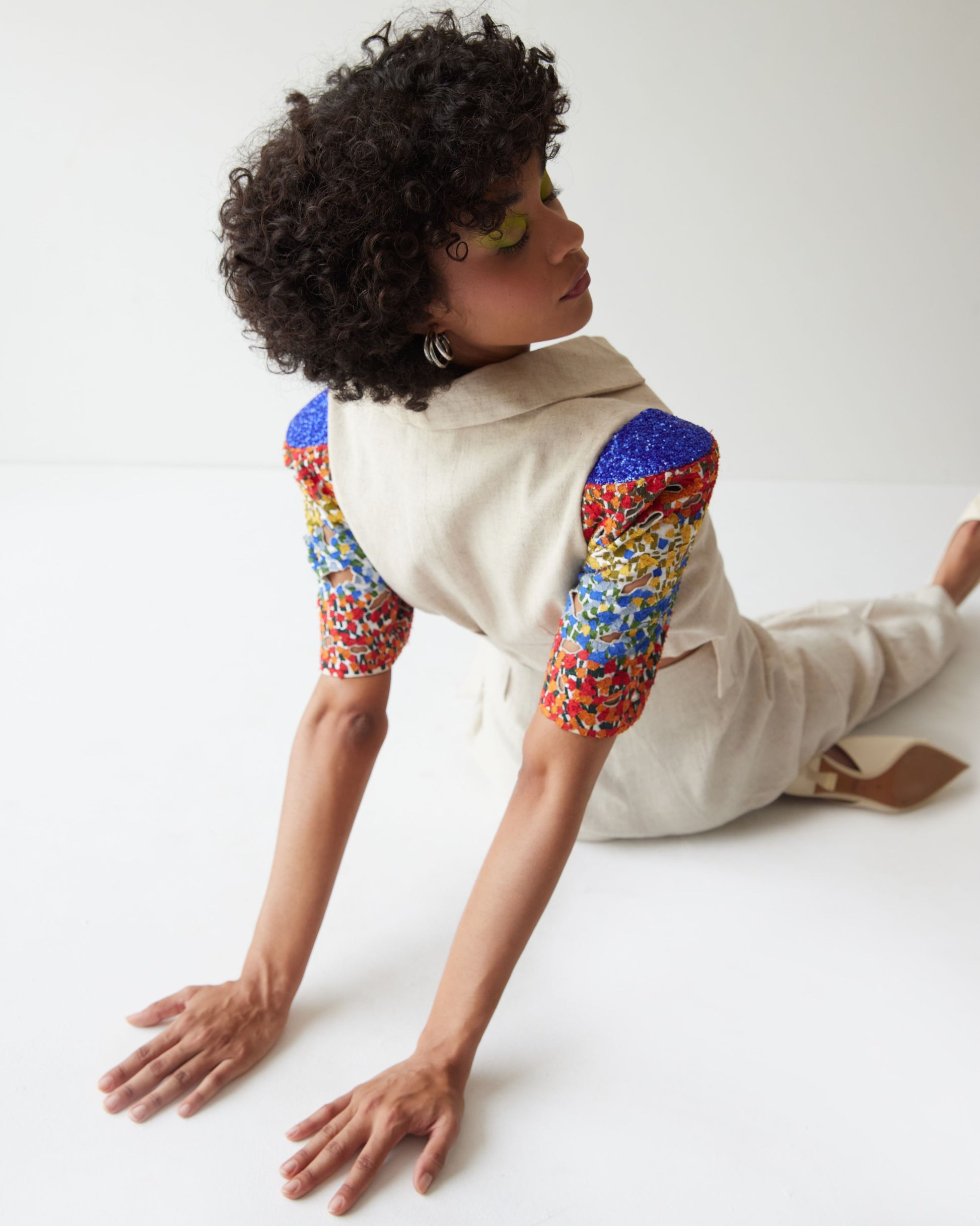 FLOWER VALLEY OVERLAP JACKET CO-ORD SET