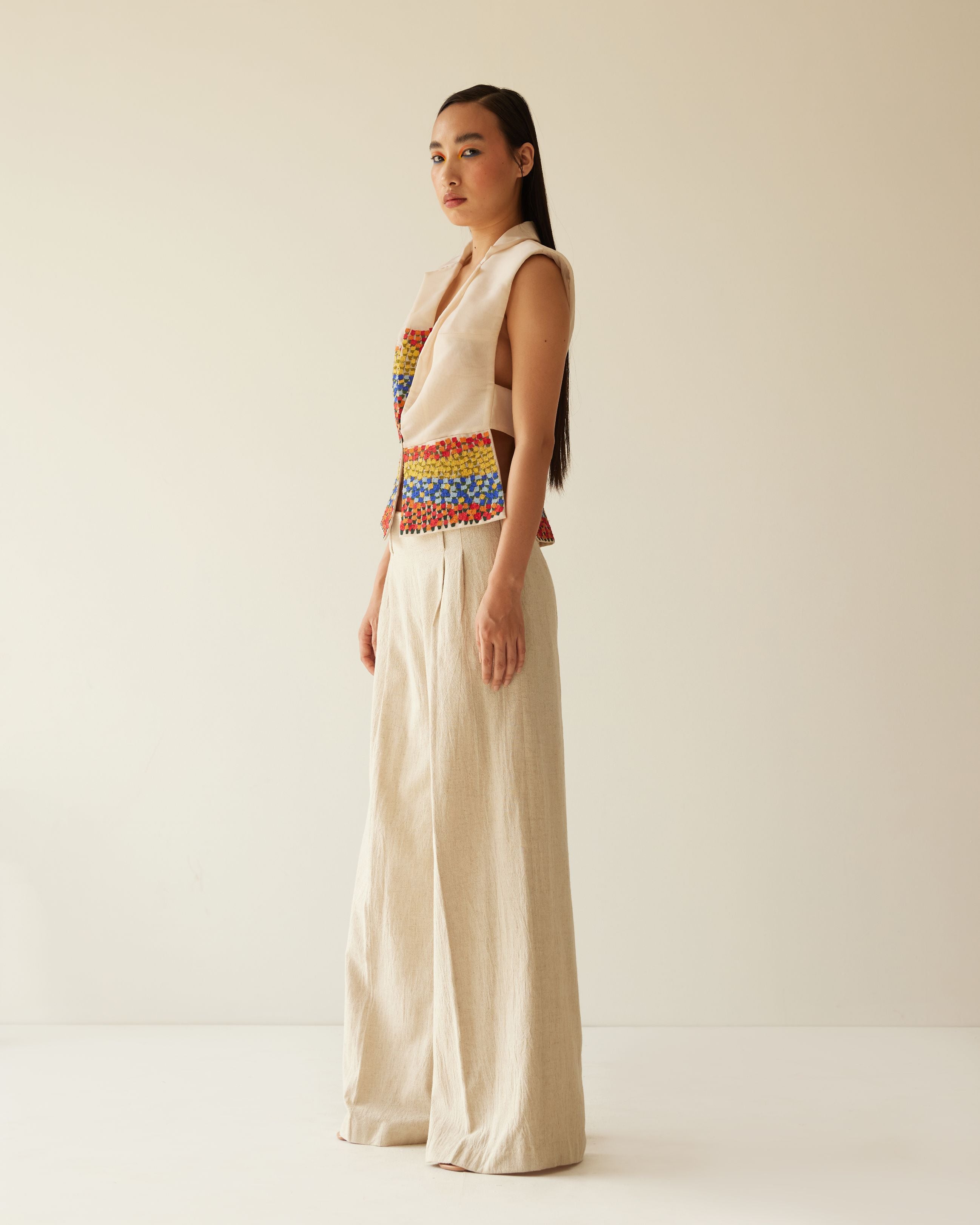 FLOWER VALLEY ORGANZA JACKET CO-ORD SET