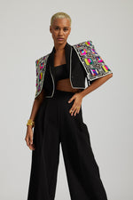 Load image into Gallery viewer, The Art Installation Cape Style blazer Co-ord
