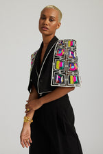 Load image into Gallery viewer, The Art Installation Cape Style blazer Co-ord
