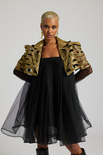 Load image into Gallery viewer, Metallic Bricks Full Cut-out with Tule Skirt
