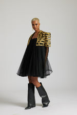 Load image into Gallery viewer, Metallic Bricks Full Cut-out with Tule Skirt
