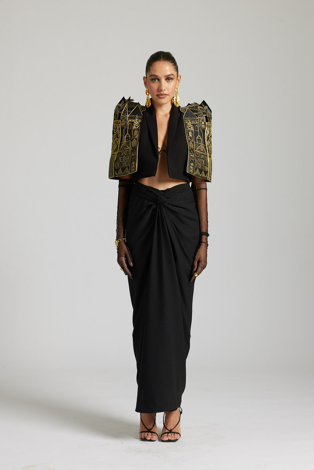 Metallic Dream House With Knotted Skirt