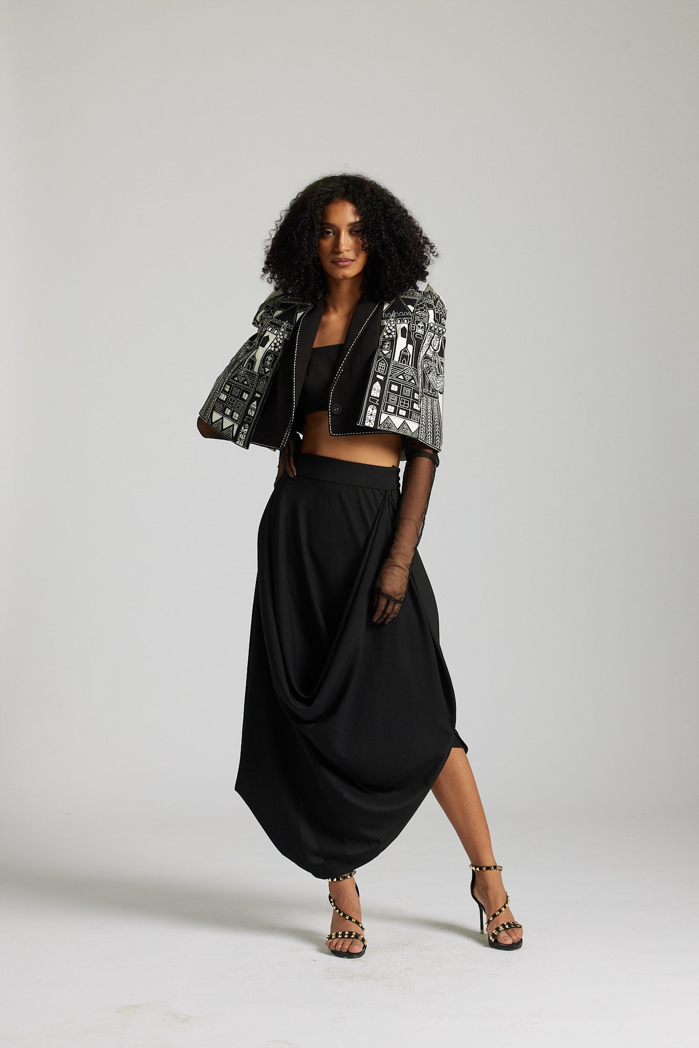 Black dream house with Skirt Co-ord