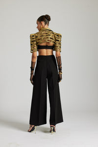 Metallic Bricks Full Cut-out Jacket Co-ord