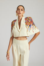 Load image into Gallery viewer, Cage Stories Cape Style blazer Co-ord
