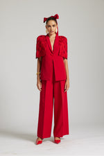 Load image into Gallery viewer, Red Paint Stain blazer Co-ord
