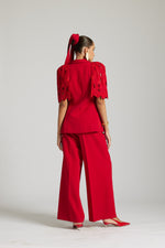 Load image into Gallery viewer, Red Paint Stain blazer Co-ord
