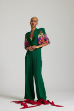 Load image into Gallery viewer, Green Houses Cape Style blazer Co-ord
