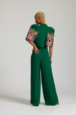 Load image into Gallery viewer, Green Houses Cape Style blazer Co-ord
