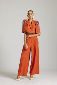 Rust Cage Stories Cape Style blazer Co-ord