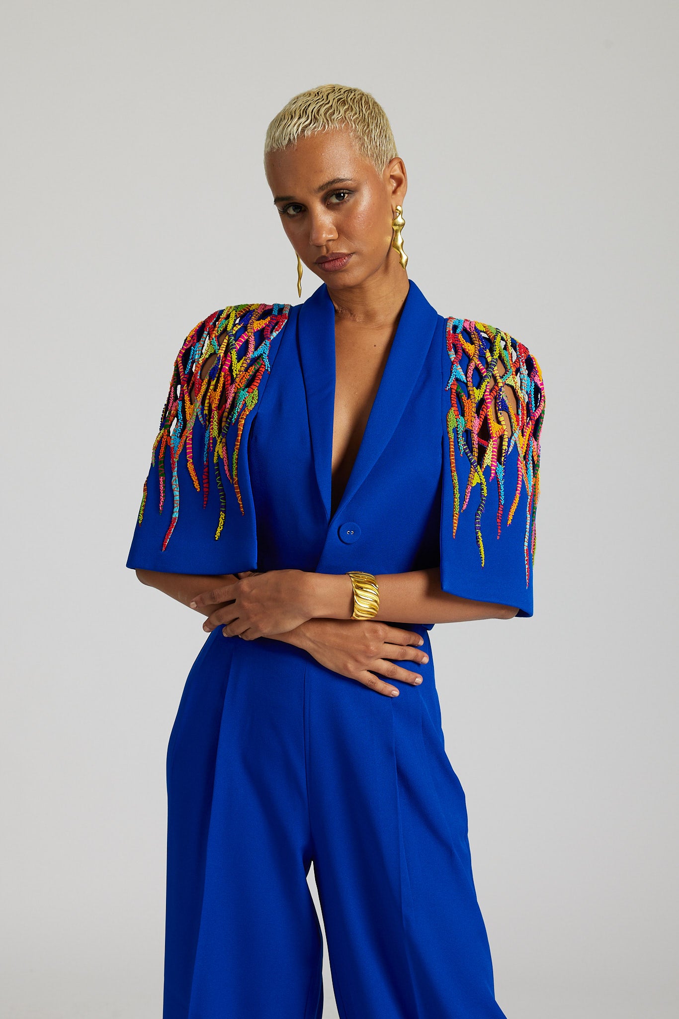 Cage Stories Cape Style blazer Co-ord