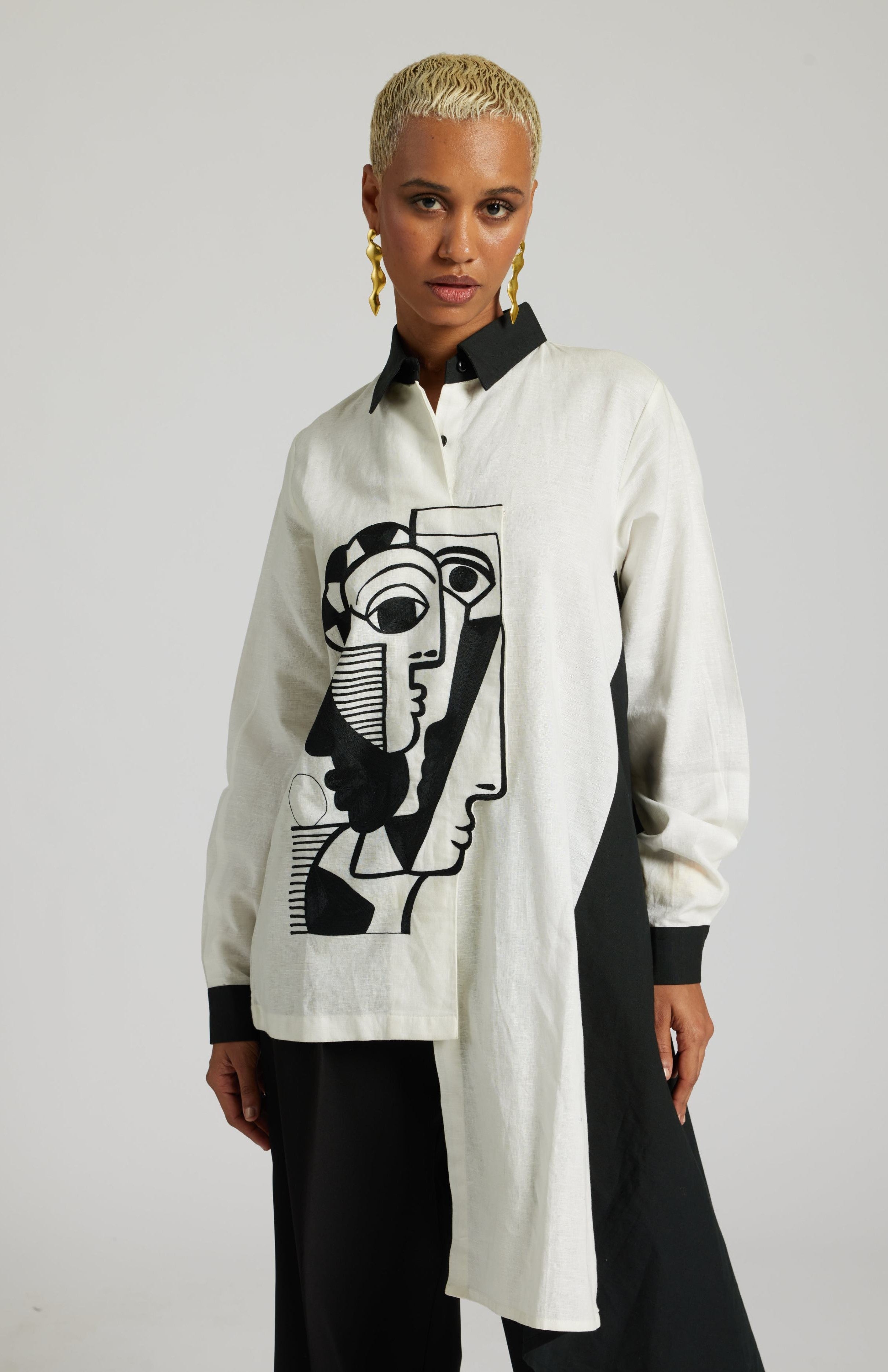 Picasso Drape Shirt