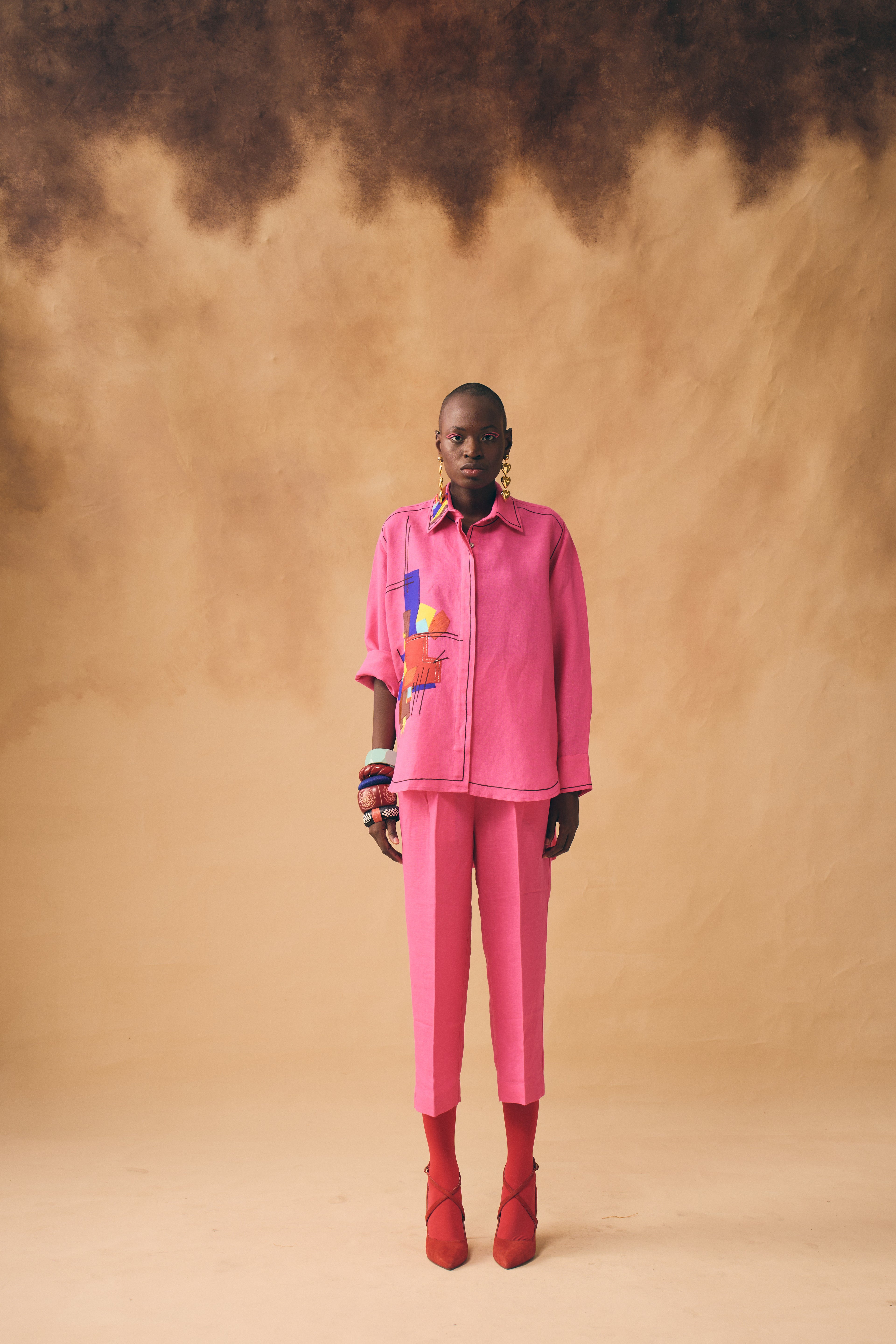 Pink Abstract Art Shirt