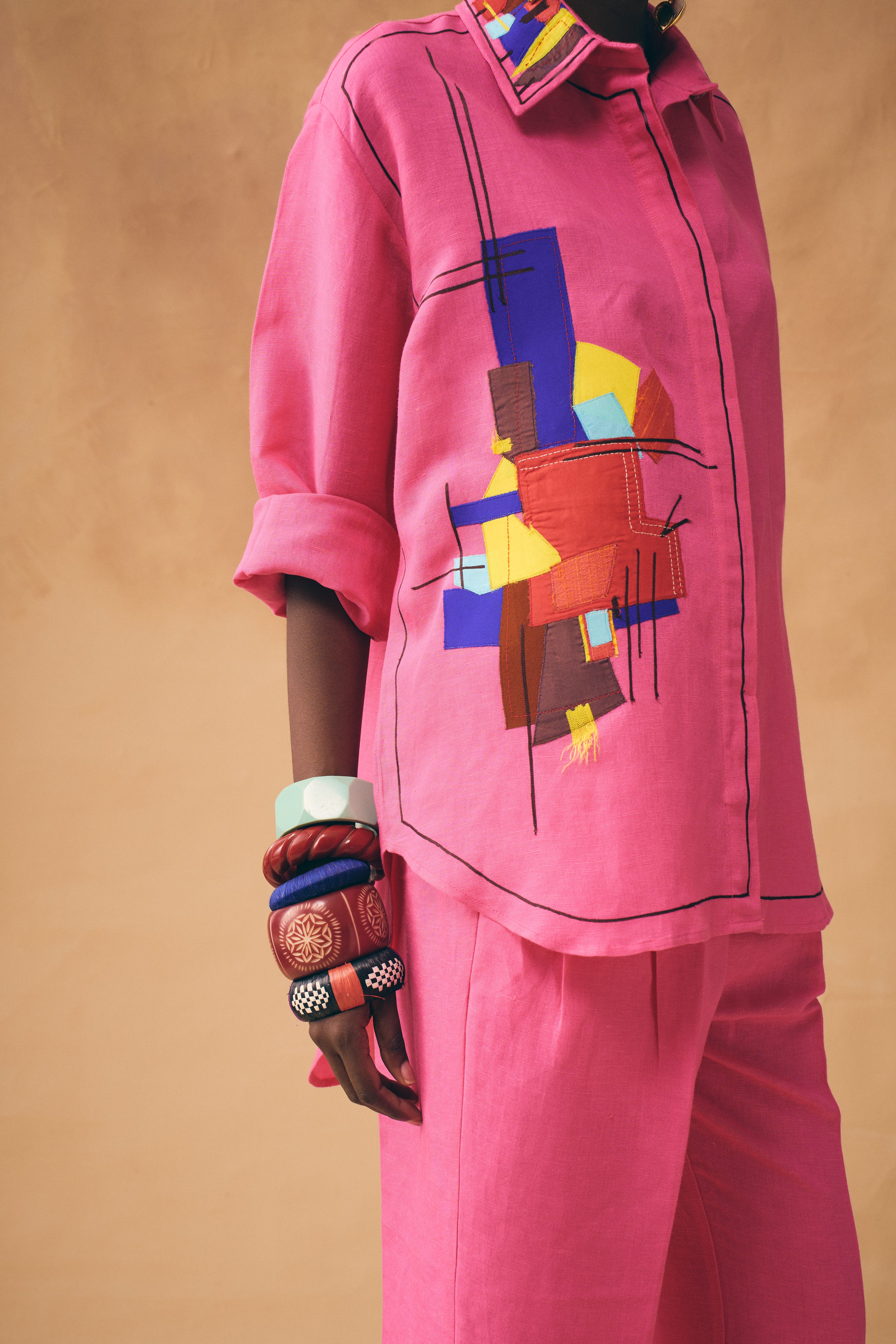 Pink Abstract Art Shirt